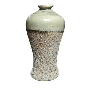 Sagebrook Home Decorative Ceramic Vase Green Mixture Textured Piece Crazing NEW
